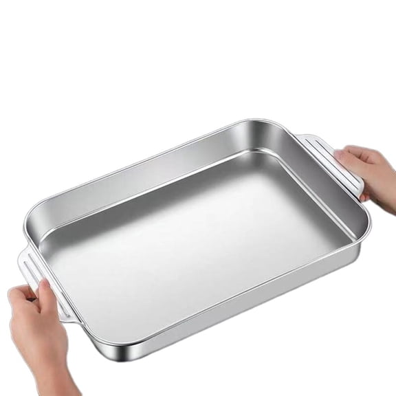 SDFGTstore Fish Roasting Dish Kitchen Cookware Roasting Tray Metal Even Heating Plate