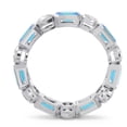 thumbnail image 4 of Diamond-Capitals 5.00 Ct Genuine Diamond Blue Topaz Gemstone Engagement Eternity Bands for Women Solid 18K White Gold Size 3, 4 of 8