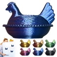 thumbnail image 6 of 1PC Vintage Glass Hen on Nest Dish with Lid, on Nest Glass Dish, Glasses Candy Dishs with Lid -Shaped Chicken Fruit Bowl, Chicken Decor, for Home,Tabletop Decor, 6 of 9