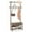 Brown, variant on Resenkos 3-In-1 Bamboo Hall Tree - Coat Rack with PE Rattan Bench & Shoe Storage, Brown