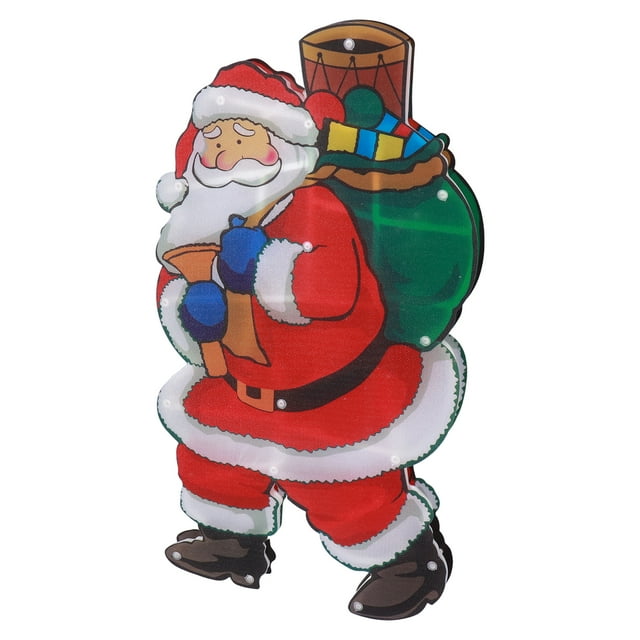LED Santa Decoration Lights, Perfect Gift Long Term Use Santa Window Decoration Suction Cup Strong Battery Powered for Bedroom for Christmas for Courtyard