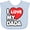 Blue, variant on Inktastic I Love my Dada Boys or Girls Baby Bib