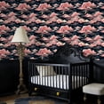 thumbnail image 2 of Dreamy Baroque Peel and Stick Wallpaper Tranquil Night Sky Soft Pink Clouds Twinkling Wall Mural 17.7in x 9.8ft Self Adhesive Removable Wall Paper Renter Friendly Wallpaper for Girls Kids Bedroom, 2 of 8