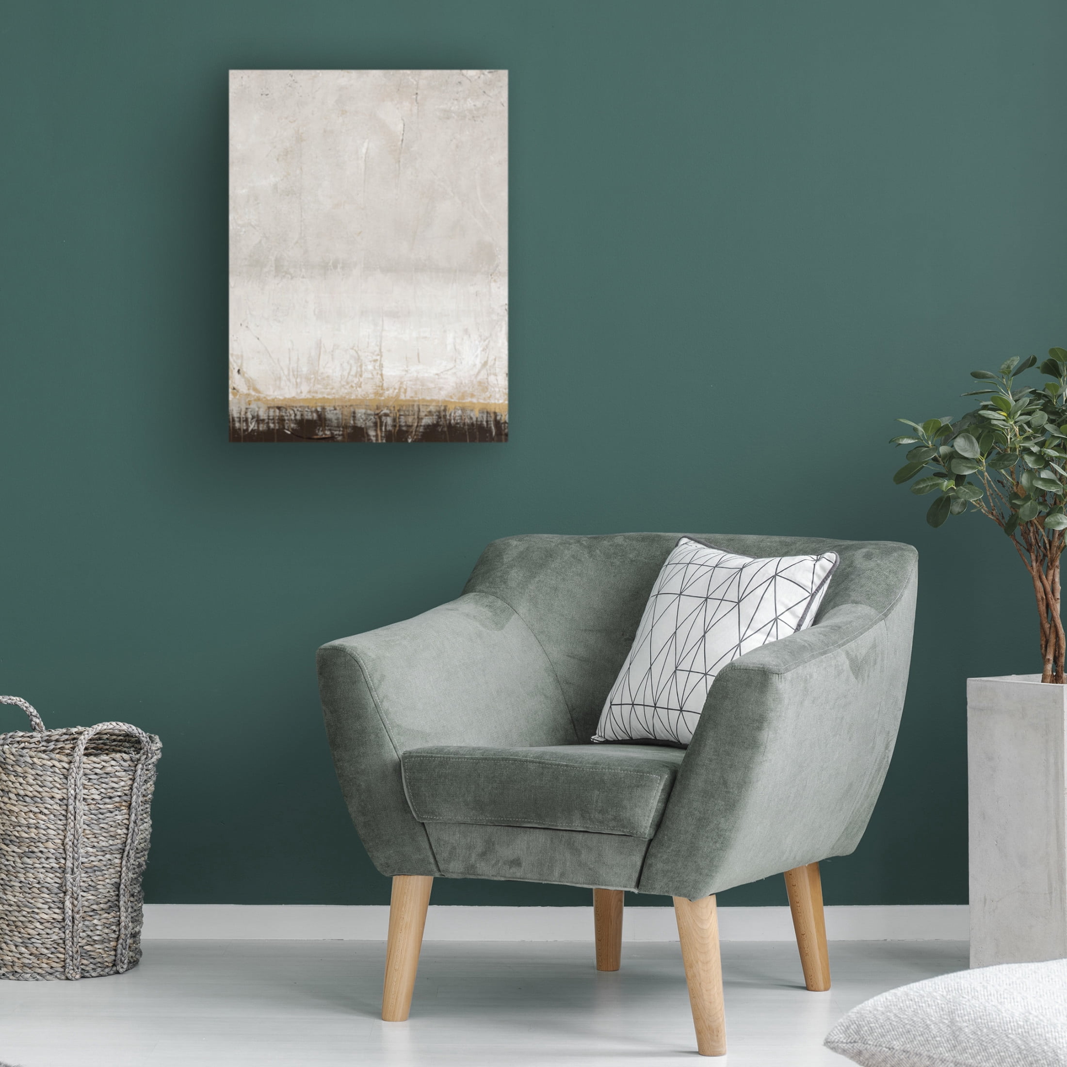 Canvas Wall Art - Design Fabrikken 'Golden Line' Wall Art for Living Room, Bedroom, or Office Décor by Trademark Fine Art - 35 x 47 Inches