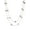 Amethyst & Green Amethyst, variant on Silver Bezel Necklace with Small Silver Stations and Round Gemstones