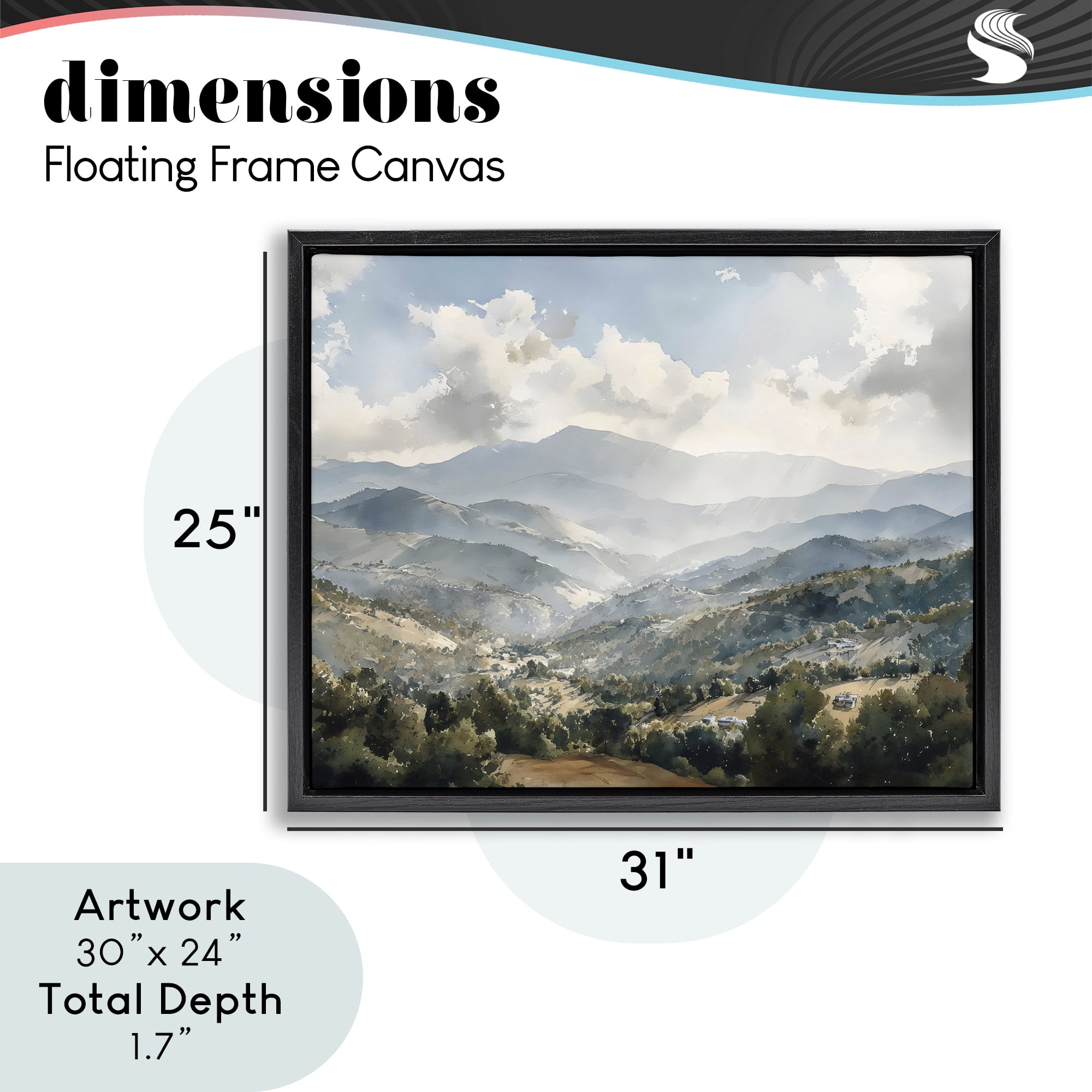 Stupell Industries Everything Under The Sun Black Framed Floater Canvas Wall Art, design by Franklyn Gregory