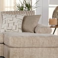 thumbnail image 6 of Roundhill Furniture Nason Wide Wale Corduroy Sectional Sofa Chaise with Armchair and Ottoman, Parchment, 6 of 13