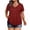Red, variant on Womens Plus Size Tops Fashion Sequin Short Sleeve Shirts Loose V Neck Casual Dressy Tunics Blouses