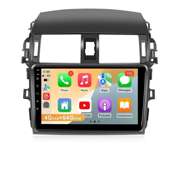 Radio de coche Leadfan de 64 GB con Carplay Android Auto para Toyota Corolla 2009-2013