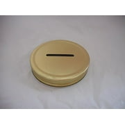 (1) Wide Mouth Mason Jar Coin Slot Lid - One-Piece Gold - Pack Choices!