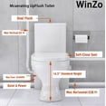 thumbnail image 5 of WinZo Macerating Toilet System with 700W Sewage Pump Dual Flush One Piece Modern Design For Basement Bathroom,4 Inlets,White, 5 of 6