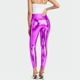 thumbnail image 4 of Women's High Waisted Metallic Leggings Stretch Shiny Party Club Pants, 4 of 5