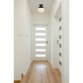 thumbnail image 2 of Living District Eclipse 1-Light Metal & Glass Flush Mount in Frosted White/Black, 2 of 3