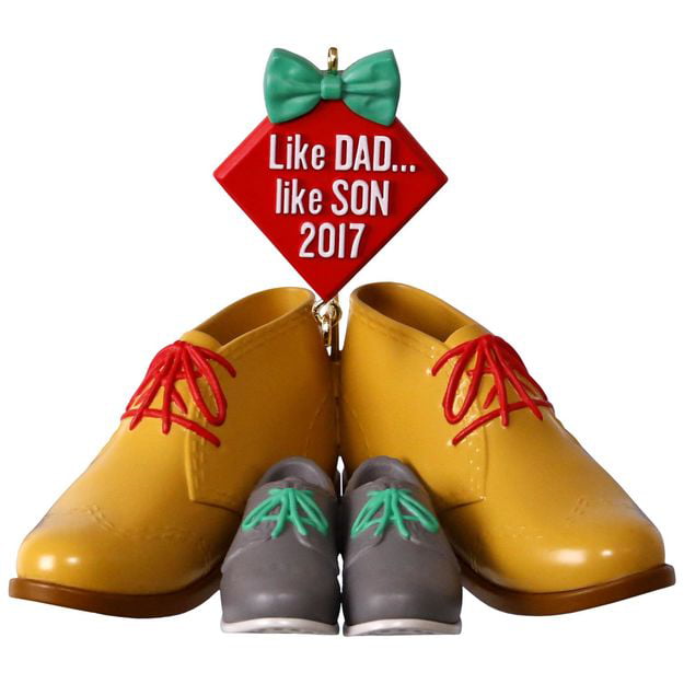 NEW Hallmark Boots Keepsake Christmas Ornament Like Son 2013 Like Dad 