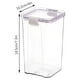 thumbnail image 3 of Xihbxyly Recipiente Hermético para Almacenar Granos Diversos, Diseño Compacto, Plástico Transparente, Ideal para Organizar La Cocina, Harina y Refrigerios, de 460 Ml a 1800 Ml., 3 of 5