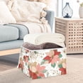 thumbnail image 5 of Foldable Fabric Storage Bin With Handle Collapsible Basket Box Storage With Lid Organizer Poinsettia Wildflowers, 5 of 7