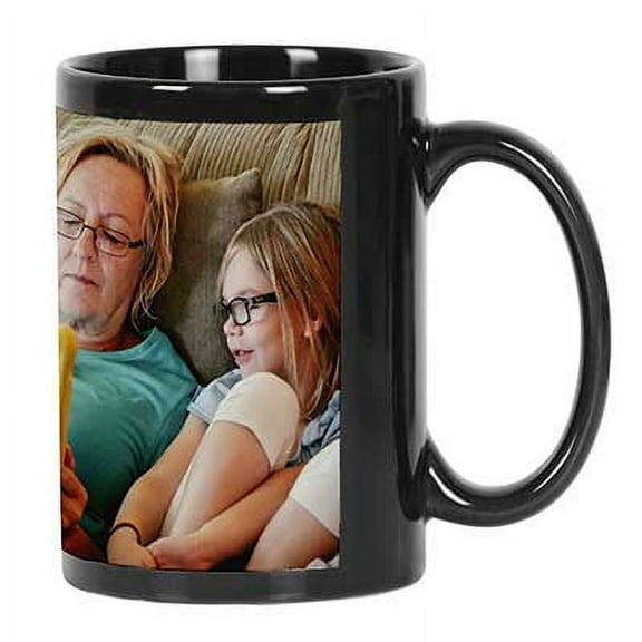 Printtoo PersonalizedPhotoCollage CoffeeMugI Love Grandma Custom Picture Ceramic CupDishwasher & Microwave Safe- 11 Oz -Black