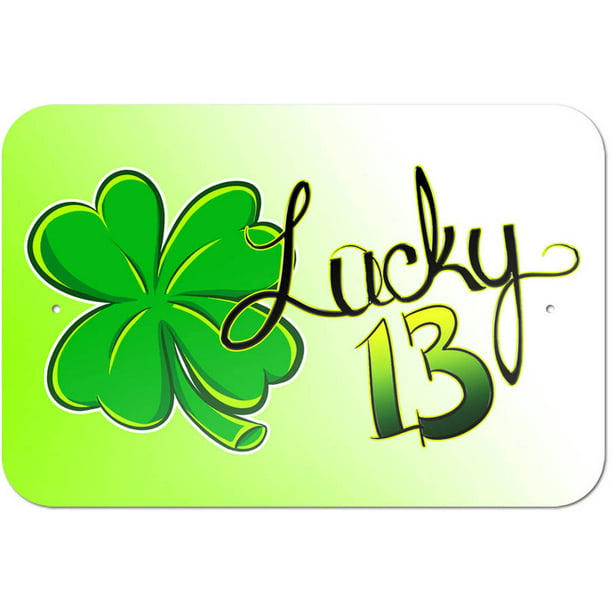 Lucky 13 Four Leaf Clover Sign - Walmart.com