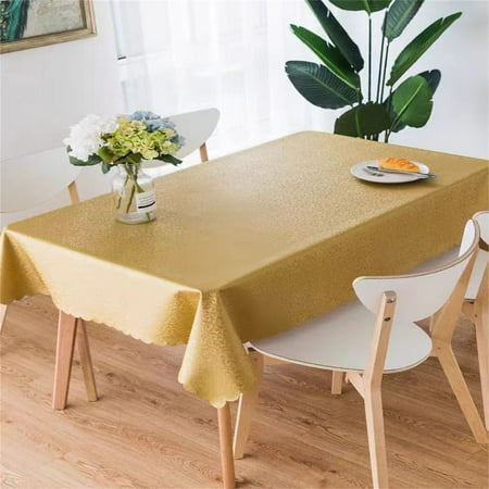 

Round Tablecloth Wrinkle Resistant Wipeable Table Cover For Banquet Restaurant-Rectangle-golden-Rectangle120*160cm(47*63in)