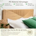 thumbnail image 4 of brafabhome Hand-Woven King Bed Frame with Headboard and Footboard, No Box Spring Needed, 1000lbs, 4 of 8