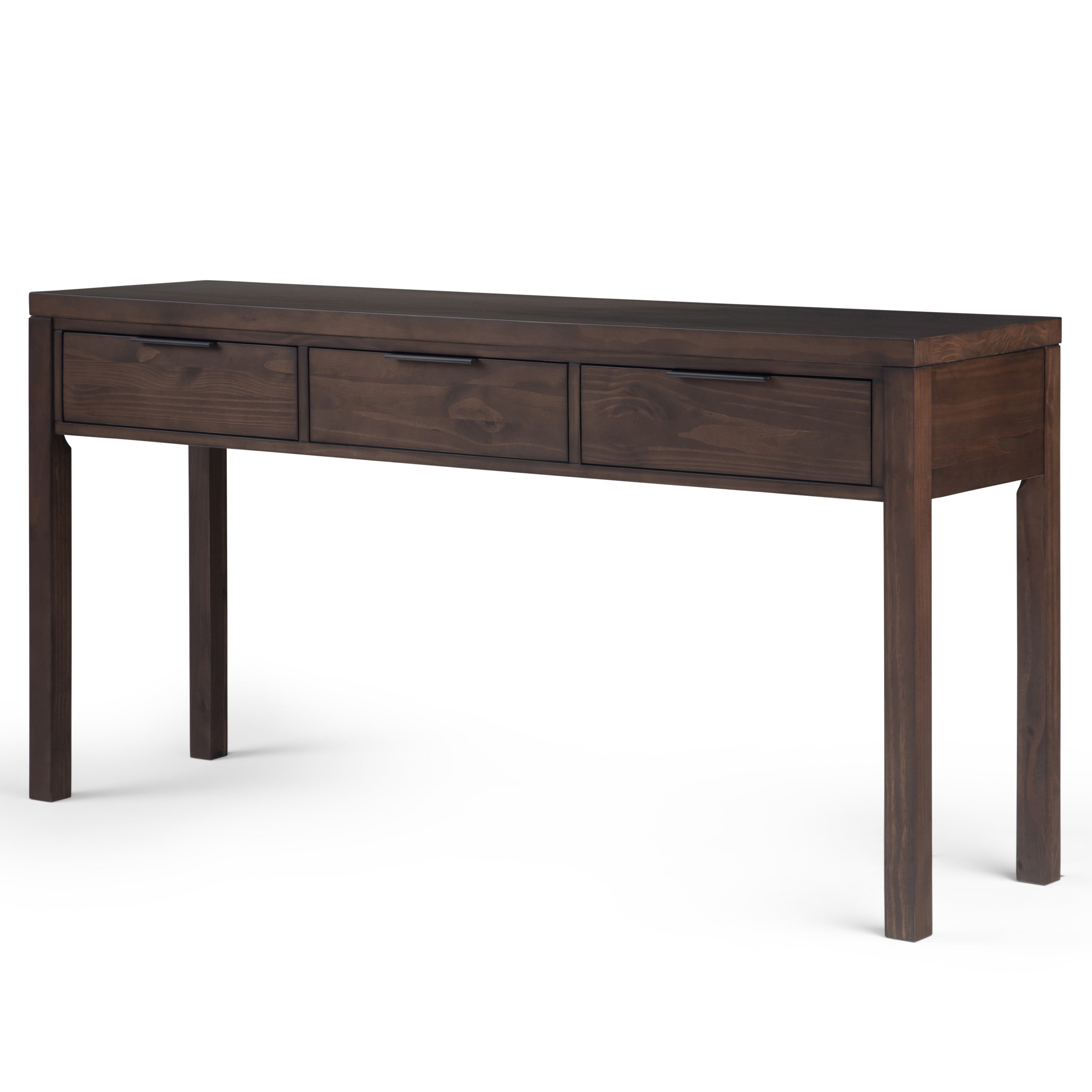 Brooklyn + Max Auster Solid Wood 60 inch Wide Contemporary Modern Wide Console Table in Warm