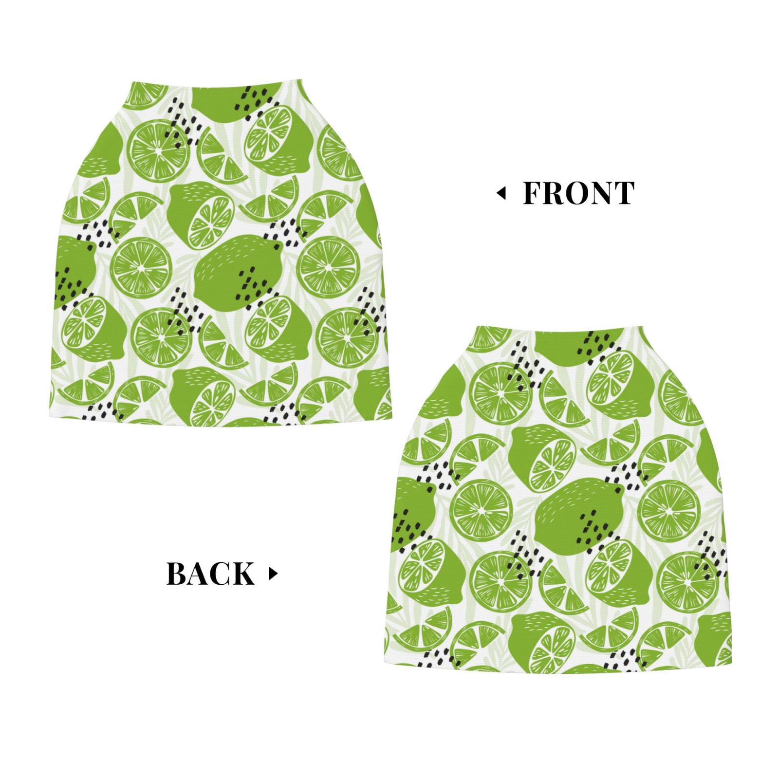 Fotbe Green Various Lemons Pattern Car Seat Covers for Babies, Nursing Breastfeeding Cover Carseat Canopy, Soft Stretchy Carrier Cover