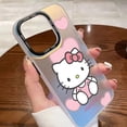 thumbnail image 3 of Funda de teléfono de dibujos animados Hello Kitty para Samsung Galaxy, S24, S23, S22, S21, S20 FE, Ultra Plus, M53, 5G, gradiente láser Aurora mate, 3 of 5