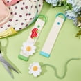 2Pcs 2 Colors Rectangle Polyester Keychains Rectangle with Alloy Spring ...