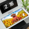thumbnail image 3 of Vintage Brussels Griffon Says Hello Mother's Day Summer Sunflower Field Desk Mat Full Keyboard Mouse Pad Griff Dog Lover Large Mousepad - 12005, 3 of 5