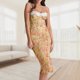 thumbnail image 1 of Vestido De Tirantes Finos Y2K Vestido midi de mujer Vestido de verano de cóctel de encaje con estampado floral sin espalda (Amarillo L) Cgtredaw Para estrenar, 1 of 1