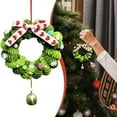 thumbnail image 2 of Small Christmas Wreath with Gold Bell, 6 Inch Green Pipe Cleaners Craft Christmas Wreath for Front Door Kitchen Indoor Home Window, Xmas Decor for Mantel Wall Holiday Winter Decorations, 2 of 9