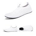 thumbnail image 5 of lnmuld Men Women Water Shoes Non Aqua Socks Solid Color for Beach Pool Surf Yoga Snorkeling Color:White,Size:6, 5 of 6