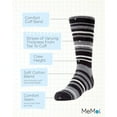 thumbnail image 3 of MeMoi Rings and Rungs Cotton Blend Striped Socks - Boys - Male, 8-9, Black, 3 of 7