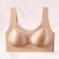 thumbnail image 4 of hoksml Women's Jelly Bra, Wireless Seamless Comfort Bra with Lace V-Detail and Wide Straps, 4 of 6