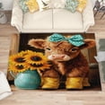 thumbnail image 2 of Highland Cow Rug for Nursery - Highland Cow Rug, 3x5 Rug, Cute Farm Aniaml Area Rug, Western Rustic Washable Non Slip Rugs, Kids Kawaii Cattle Carpet - Home Decor, Highland Cow Gifts for Girls, 2 of 7