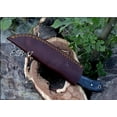 thumbnail image 6 of Premium Carbon Steel Hunting Knife, Wood Handle with Cowhide Leather Sheath, 6 of 6