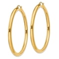 thumbnail image 2 of Auriga Fine Jewelry 14K Yellow Gold 4mm Hoop Earrings for Women, 2 of 5