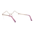thumbnail image 4 of Womens Rimless Star Shape Hippie Groove Pimp Sunglasses Clear, 4 of 4