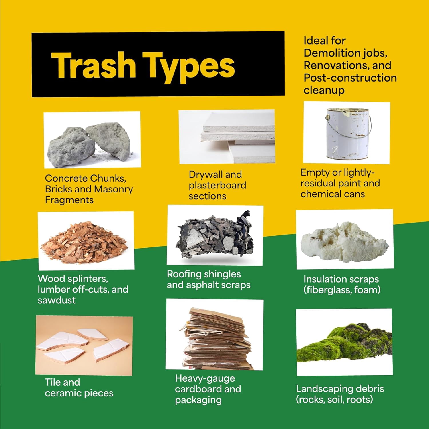 EconoHome 55-60 Gallon Contractor Garbage Bags - 3 Mil Extra Thick Heavy Duty Trash Bags for Construction, Lawn & Yard Cleanup, Demo & Commercial Use - Made in USA - Extra Large, 38x53" - 50-Count