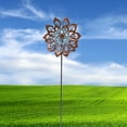 thumbnail image 2 of Alpine Corporation 85"H Antique Flower Kinetic Wind Spinner Garden Stake, 2 of 3