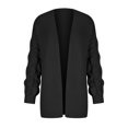 thumbnail image 5 of Fesfesfes Women Cardigan Women Top Cardigan Solid Color Medium And Long Term Outwear Long Sleeve Coat On Sale, 5 of 6