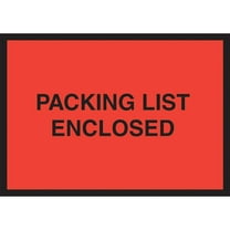 Box Partners "Packing List Enclosed" Envelopes 4 1/2" x 6" Red 1000/Case PL411