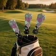 thumbnail image 3 of Yuyamidu Colorful Boho Flowers Golf Club Head Covers Fashion Driver Headcover, Fairway Wood Head Cover, Golf Hybrid Head Cover for Women, 3 of 8