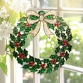 thumbnail image 4 of Vacemry under $5 Holly Window Decoration, Holly Berry Stained Glass Window Decoration, Outdoor Christmas Pendant with Suction Cup, Vintage Style Hanging Ornament for Home, 4 of 7