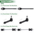 thumbnail image 4 of Unique Bargains 6pcs Kit de Suspensión Delantera Extremo Interior Exterior de Barra de Dirección Enlace de Barra Estabilizadora Delantera para Cadillac Escalade, 4 of 7