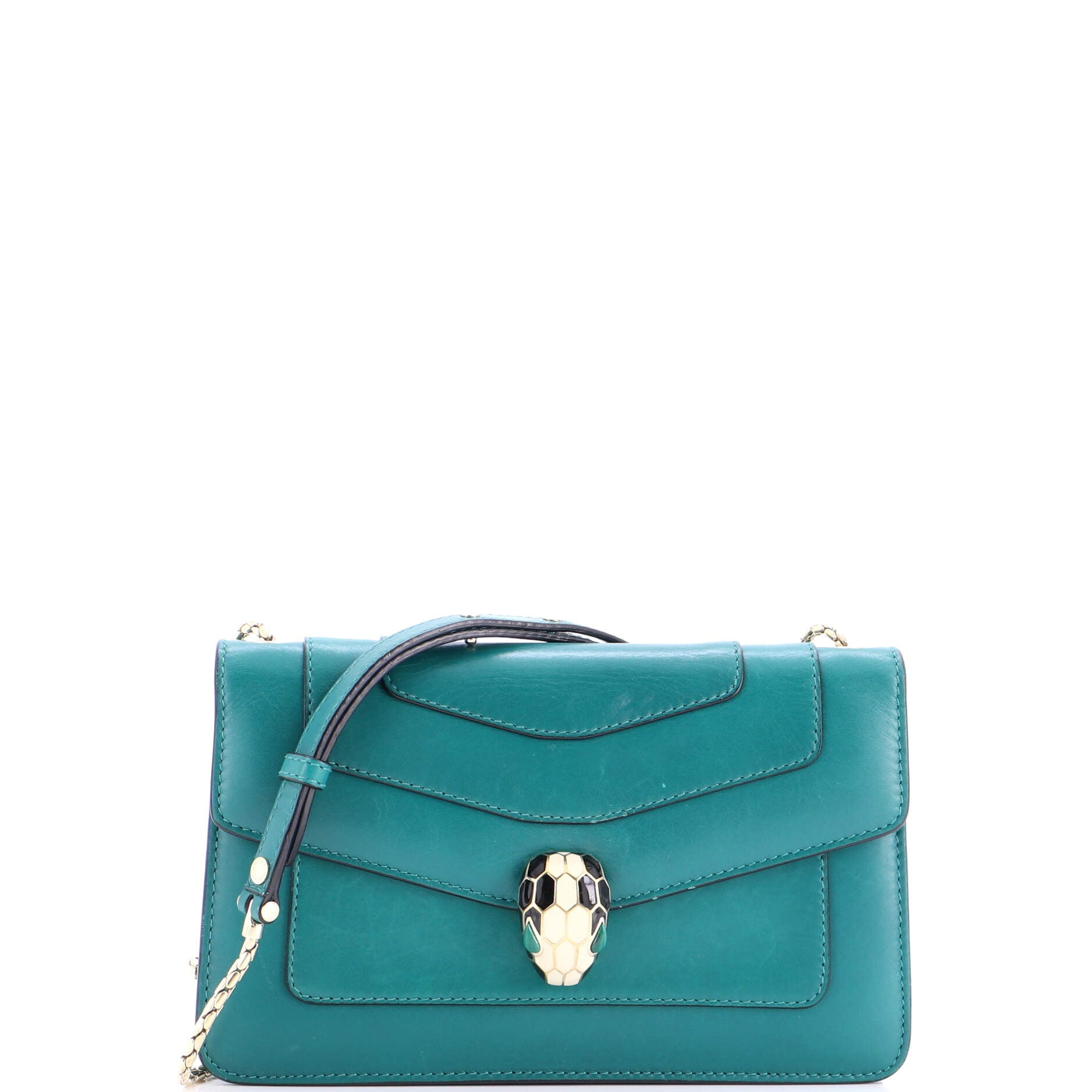 Pre-Owned Bvlgari Serpenti Forever Shoulder Bag Leather Small By Rebag