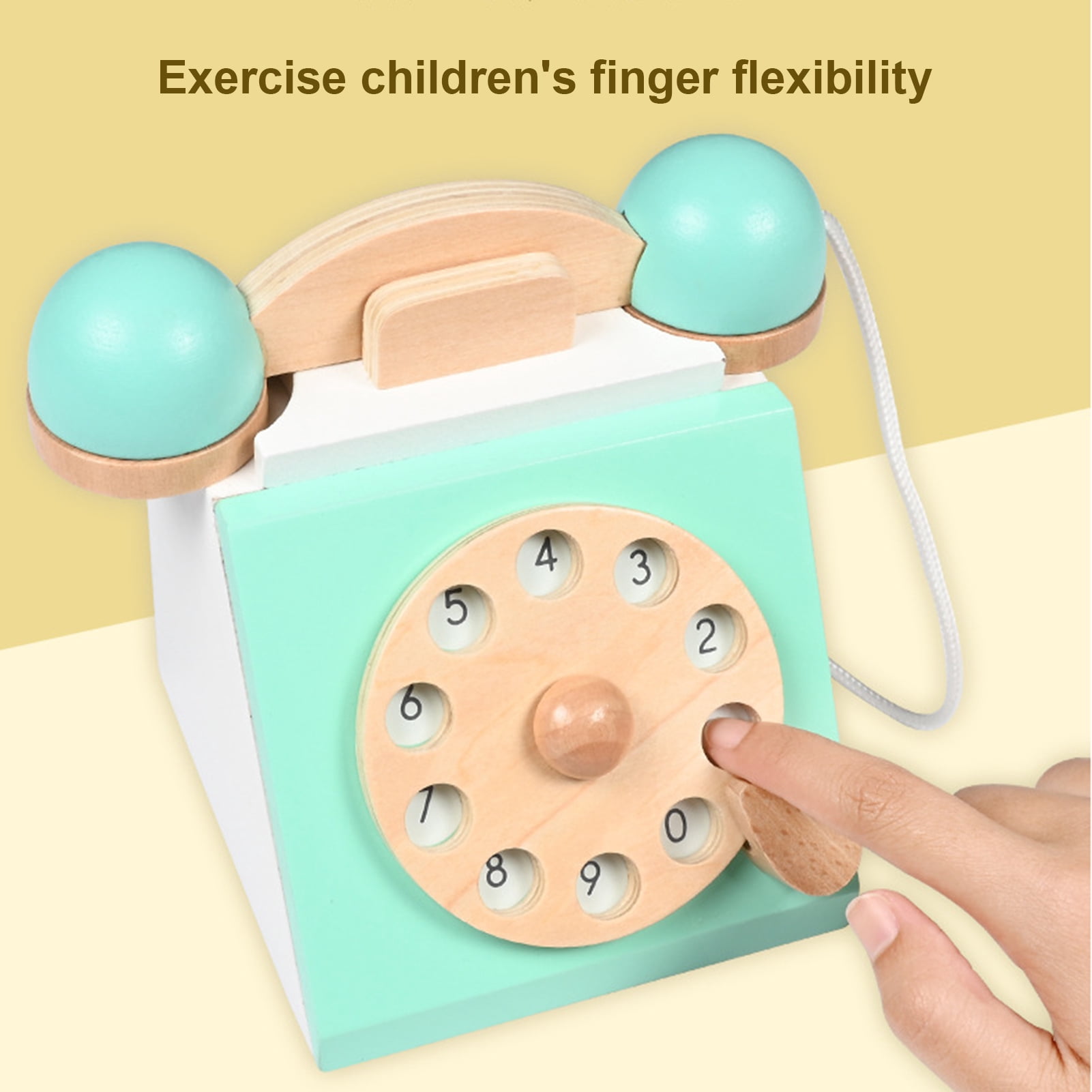 Neinkie Rotary Phone Toy Retro Style Hand-eye Coordination Wear