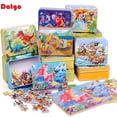 thumbnail image 2 of Nuevos rompecabezas de madera de 60 piezas para niños, rompecabezas de madera con dibujos de animales, juguetes educativos de aprendizaje temprano para niños, 2 of 5