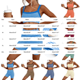 thumbnail image 3 of Womens Striped Workout Set Two Piece Yoga Sets Activewear Stripe Pattern Stretchy Soft Activewear Sets 2 Piece Summer Matching Set Doubel Layer Square Neck Gym Outfits Orange L, 3 of 9
