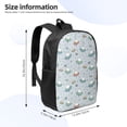 thumbnail image 2 of Uemuo Spaceship Printed Durable 17-inch Student Backpack - Lightweight, Waterproof, Adjustable Straps, Ideal for School, Work, Travel, 2 of 5